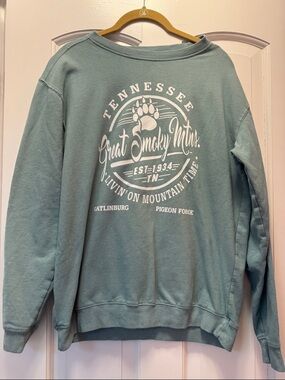 Great Smoky Mountains Tennessee Crewneck Sweatshirt - Sage Green